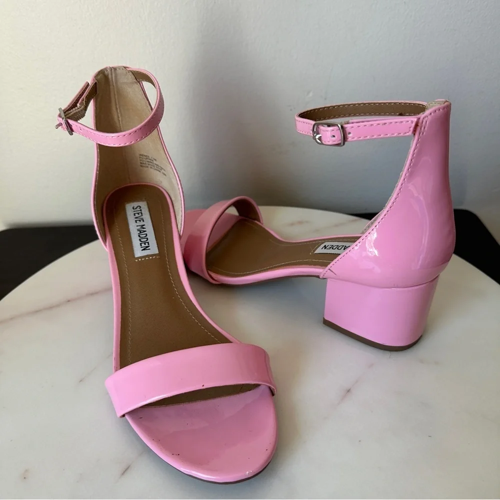 Steve Madden Irenee Strappy Sandals in Light Pink block heel 7.5